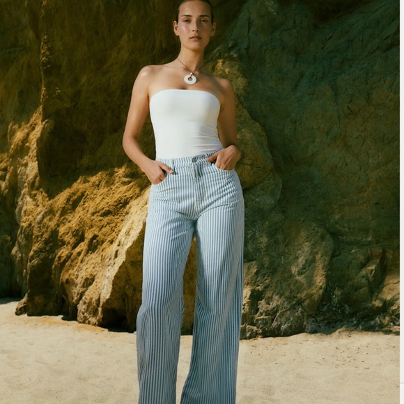 Reformation Cary High Rise Slouchy Wide Leg Jeans Ivory - Size 26 - Picture 1 of 5